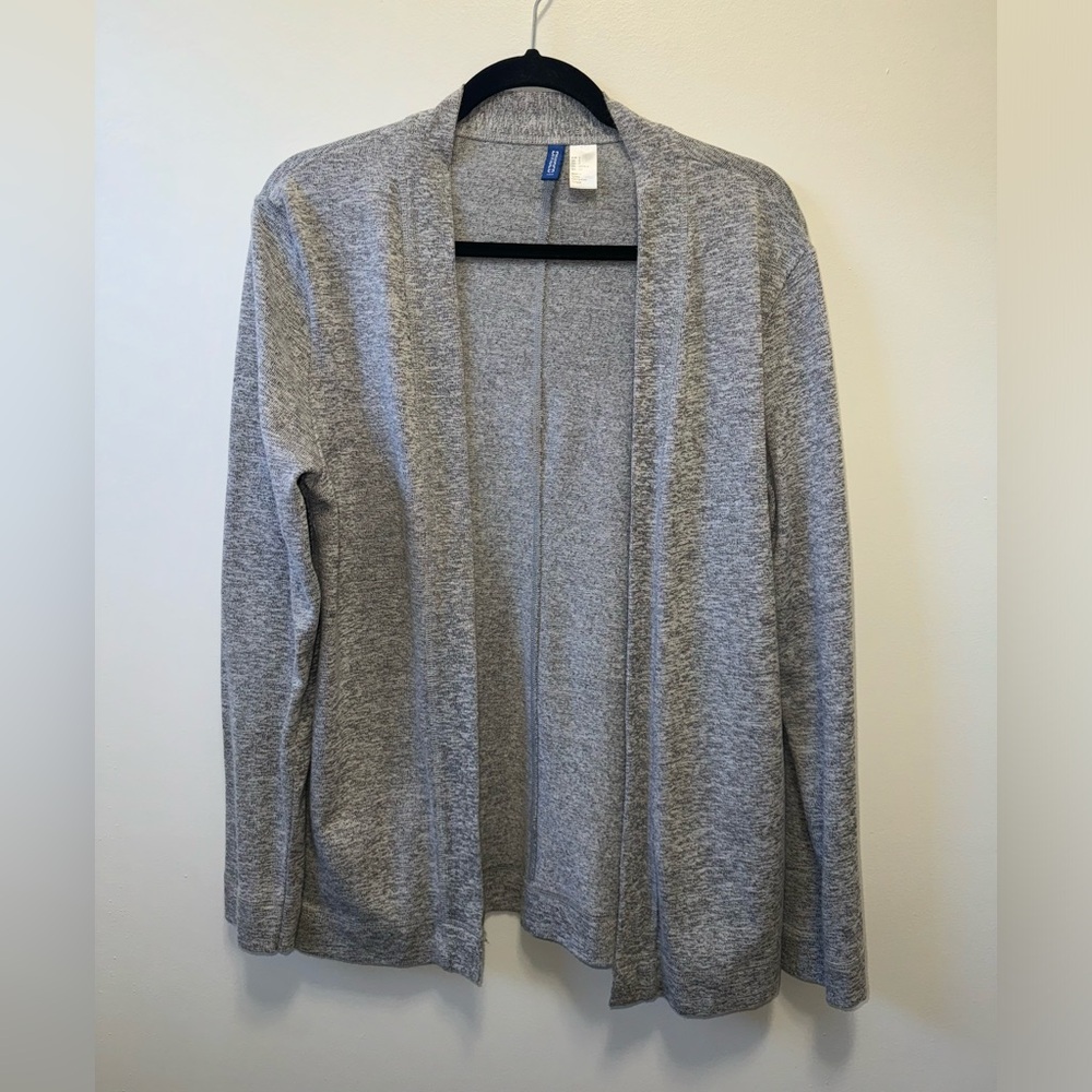 Gray Open Cardigan